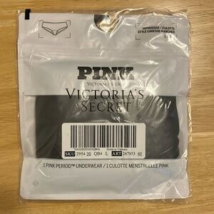Victoria’s Secret PINK Period Underwear Hiphugger Large NIP NWT Sealed Black